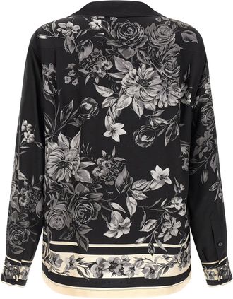 Dolce & Gabbana Floral Silk Twill Shirt - Black