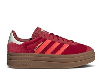 adidas Originals Adidas Originals Gazelle Bold Womens Sneaker, Bright Red Velvet, 6 UK