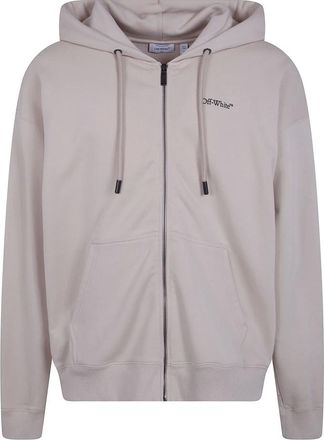Off-white Hoodies & sweatvesten, Heren, Beige, M, Zip-throughs