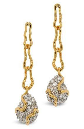 Alexis Bittar Solanales Crystal Pav&eacute; Pebble Drop Earrings in Crystals at Nordstrom