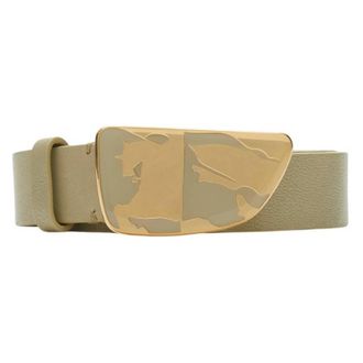 Burberry Leather Shield EKD Belt, Size Medium