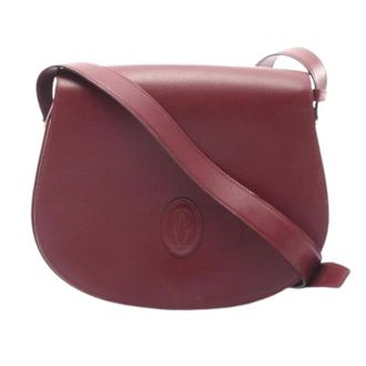 Cartier Pre-owned Cross Body Bags, female, Red, Size: ONE SIZE Pre-owned Must Line Leather Shoulder Bag