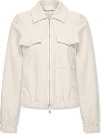 Hart by Helena Hart Elegante Transfer Stone Blazer - Dames - Zomerjassen - Beige - XL - Leer - Jassen