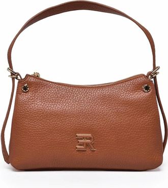 Ermanno Scervino Cognac Textured Polyurethane Unity Shoulder Bag