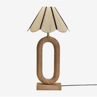 Sklum Lámpara de mesa en madera de mango Tiberia Sklum