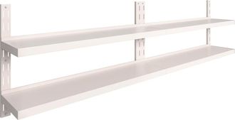vidaXL Estanter&iacute;as Flotantes 2 Niveles 2 Uds Acero Inoxidable 300x30cm Vidaxl