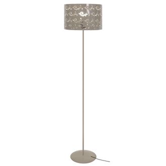 Tosel Lamp&aacute;ra de pie metal Alt.160cm taupe;Pantalla: taupe