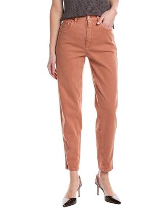 Brunello Cucinelli Rust High Waist Curved Jean