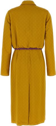 Gucci Womens Bicolor Viscose Midi Dress