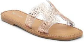 Top Moda Raven Slide Sandal in Rose Gold at Nordstrom Rack, Size 7.5