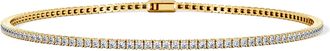 The Diamond Store 1.5ct Lab Diamond Tennis Bracelet Claw Set in 18K Gold Vermeil