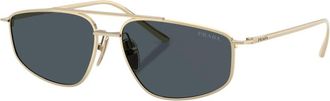 Prada PR C51S Zonnebril - Dames - Accessoires - Geel - Maat: 58 MM Polyamide