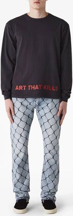 Gallery Dept. Cage Straight Leg Jeans In Indigo
