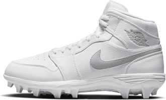 Nike Jordan Mens Jordan 1 Mid TD Football Cleat in White | FJ6805-101