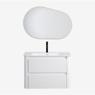 Sklum Sklum - Conjunto De Mueble De Ba&ntilde;o En Madera Con Lavabo Integrado Egerton