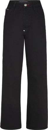 Philipp Plein Dames, Broeken, Zwart, Maat: W26 Denim