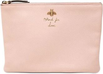 Gucci Pre-owned Clutches, female, Pink, Size: ONE SIZE Pre-owned Vintage Leather Clutch