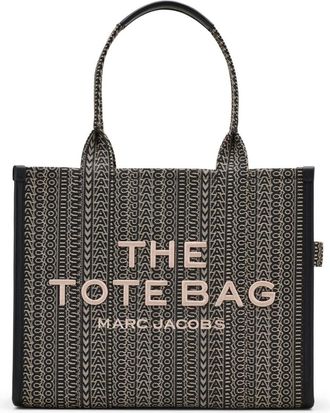 Marc Jacobs The Monogram Jacquard Large Tote bag - women - Cotton/Polyester - One Size - Black