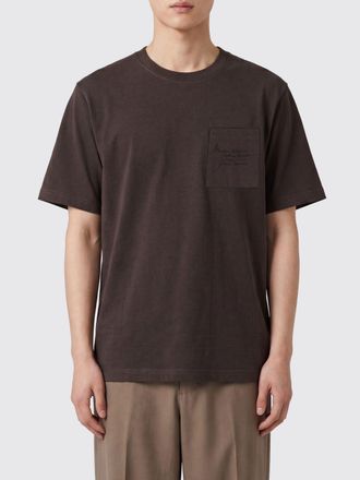 Maison Kitsun&eacute; Organic Cotton Crewneck T-shirt with a Patch Pocket and Embroidered Logo