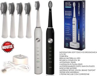 Trade Shop Trade Shop - Bateria Recargable De Cepillo De Dientes El&eacute;ctrico 5 Cabezales De Los Dientes De Limpieza De Los Modos