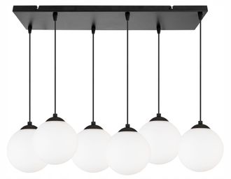 OEM L&aacute;mpara De Techo Colgante Tira Bola Led Negra 15cm