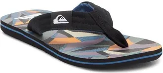 Quiksilver Molokai Layback II Flip Flop in Black/orange/green at Nordstrom, Size 7