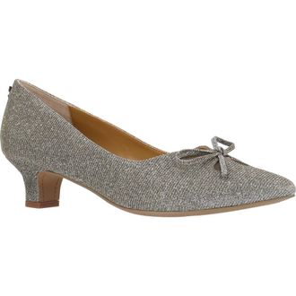 J. Rene&eacute; Calinda Kitten Heel Pump in Pewter at Nordstrom, Size 8.5