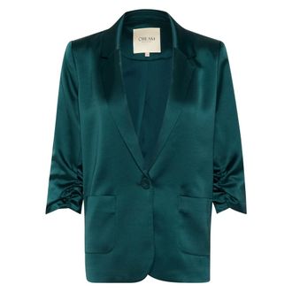 Cream Dames, Jassen, Groen, Maat: L Satijn