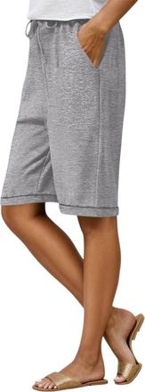 Generic Knee Length Sweat Shorts for Women Summer Cozy Bermudas Loose Drawstring Waist Running Short Athletic Pants 2025 New