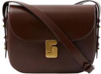 SOEUR Mini Moka Schoudertas met Gouden Details - Dames - Schoudertassen - Bruin - ONE Size - Katoen - Tassen