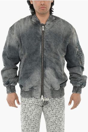 Diesel Vintage-Effect Denim Bomber D-WELTIK size M