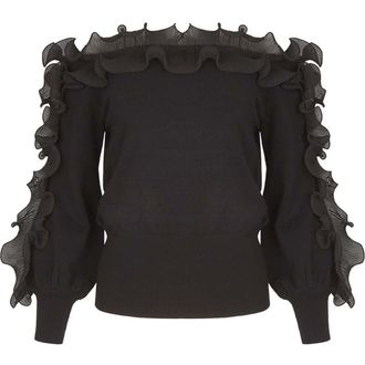 Anne Fontaine Catane Top in Black at Nordstrom, Size 36 Eu