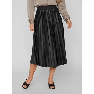 Vila Lange pliss&eacute;rok, satijnen effect