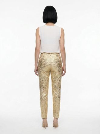 Dolce & Gabbana Metallic Jacquard Trousers - Gold