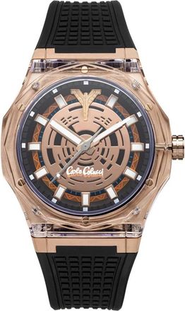 Carlo Colucci Cc504-1 Horloge - Heren - Accessoires - Roze - Maat: ONE Size