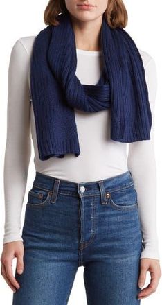 UGG UGG Ribbed Oversized Knit Scarf in Navy at Nordstrom Rack
