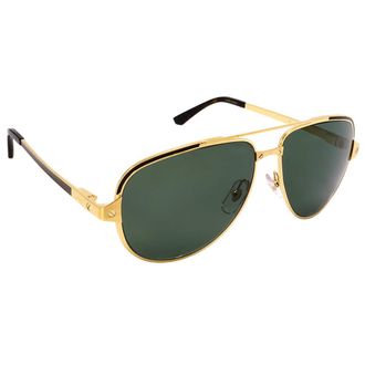 Cartier Santos de Cartier Green Pilot Mens Sunglasses CT0192S 002 60