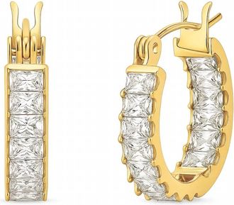 Ellie Vail Womens Lyndsay Huggie Hoop Earring In Gold