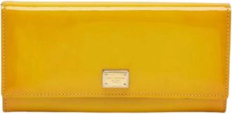 Dolce & Gabbana Pre-owned Wallets, female, Yellow, Size: ONE SIZE Pre-owned Leather Wallet
