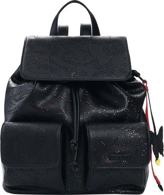 Desigual Mini Perforated Design Convertible Backpack in Black at Nordstrom