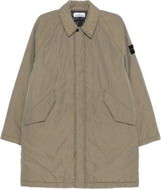 Stone Island Logo-patch Raglan-sleeve Coat