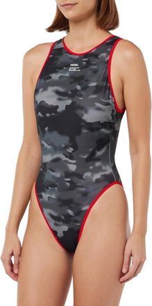 Diesel BFSW-MARGU Womens Swimsuits Dipping Back Stretchable One Piece Bodysuit - Camouflage - Size Small