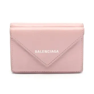 Balenciaga Pink Leather Wallet (Tri-Fold) (Pre-Owned)