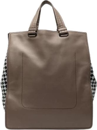Bottega Veneta Pre-owned Vintage Leren Tote Bag - Dames - Vintage Shopper - Bruin - ONE Size - Leer - Vintage