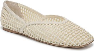 Franco Sarto Flexa Square Toe Mesh Flat in Marshmallow White at Nordstrom, Size 6.5