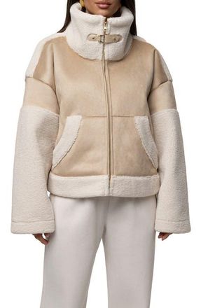 JLUXLABEL Faux Shearling Coat in Sand at Nordstrom, Size X-Small