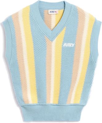 Autry Katoenen Vest - Dames - V-hals truien - Veelkleurig - M - Katoen - Truien & Vesten