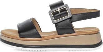 Gabor Plateau Sandal - Dames - Schoenen - Zwart - Maat: 40 EU Leer