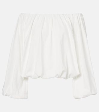 Dorothee Schumacher Top Soft Volume in cotone off-shoulders