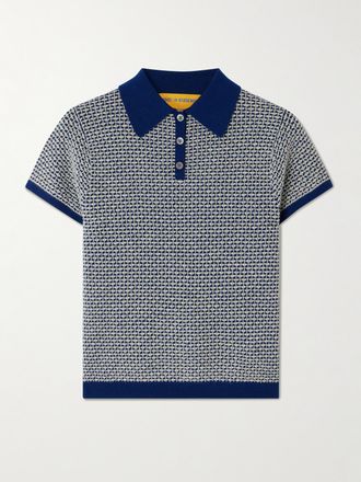 Guest In Residence Polo In Cashmere Piqu&eacute; - Blu
